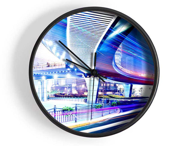 Night Urban Traffic Clock - Wallart-Direct UK