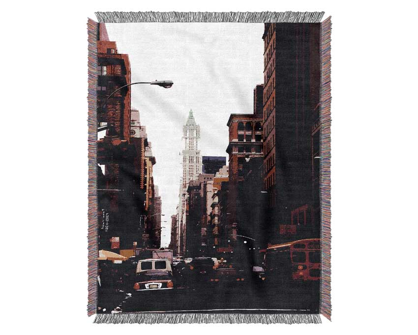 Nyc Empire State View Woven Blanket