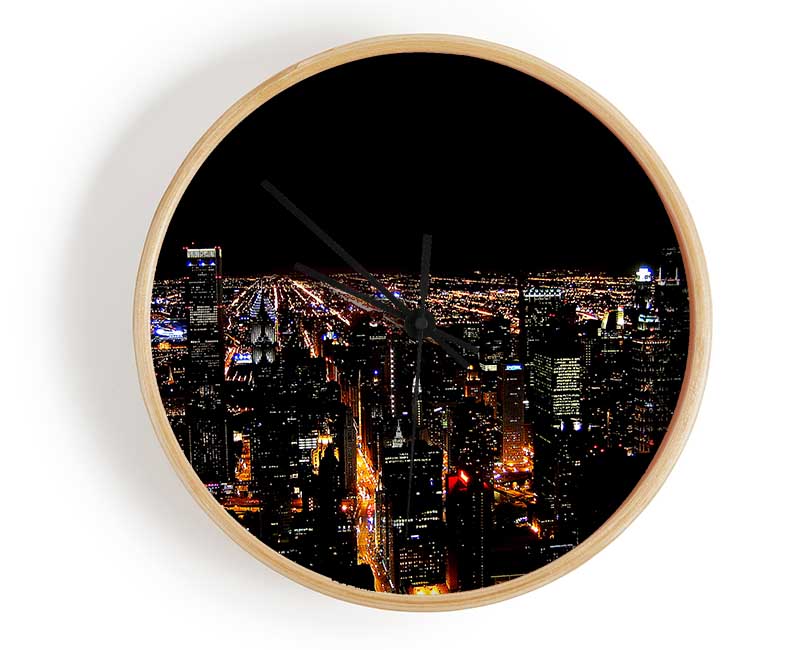 Nyc Night Lights Clock - Wallart-Direct UK