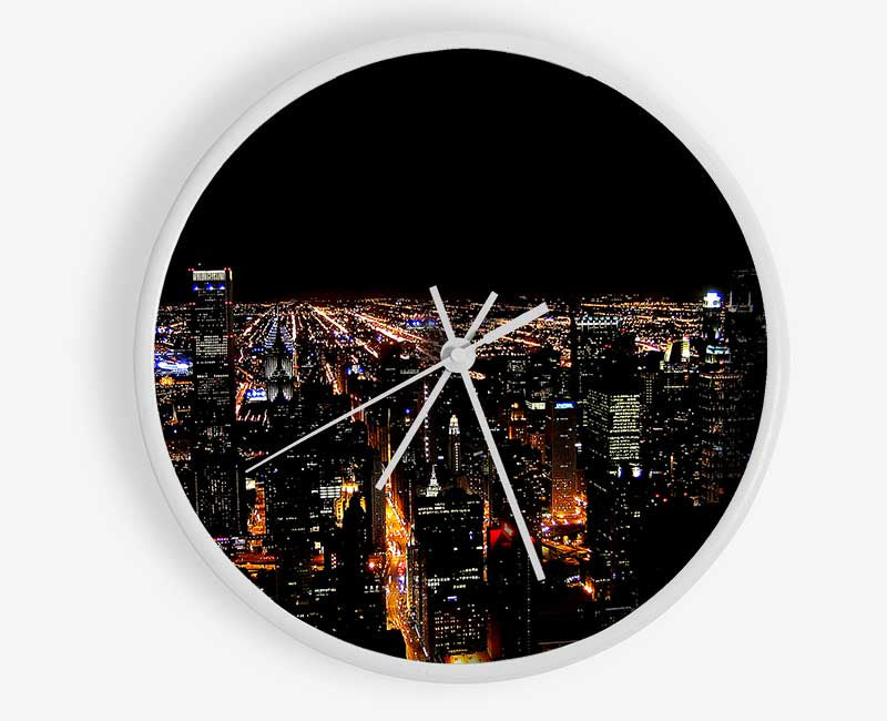 Nyc Night Lights Clock - Wallart-Direct UK