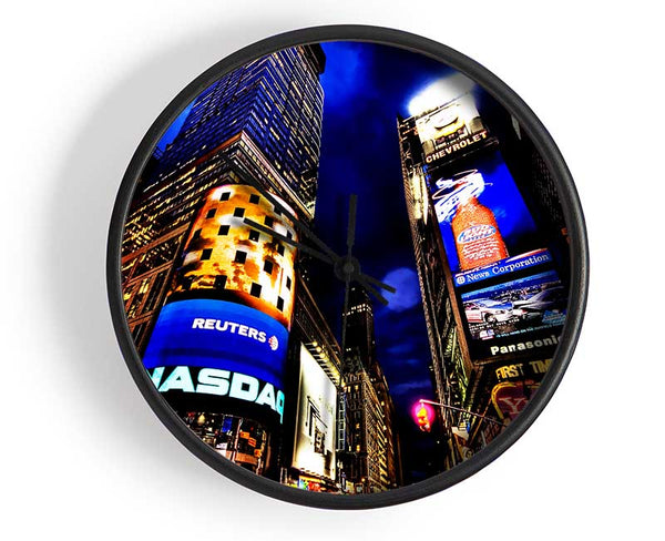 NYC Times Square Lights Clock - Wallart-Direct UK