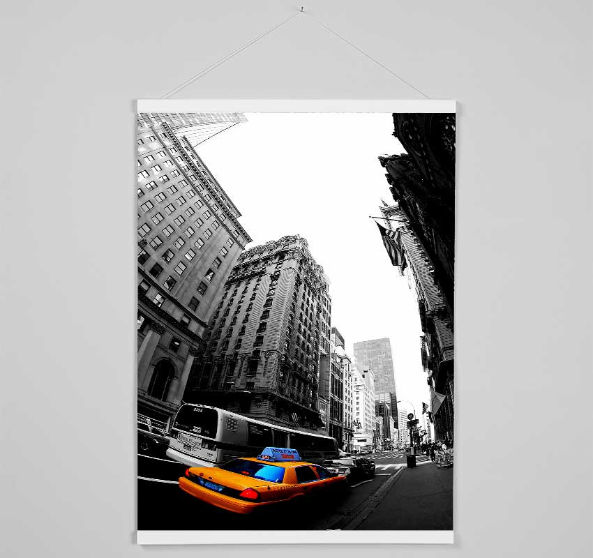 Nyc Yellow Cab On 5Th Avenue Hanging Poster - Wallart-Direct UK