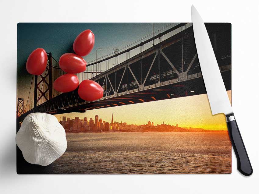 Oakland Bay Bridge San Francisco Glass Chopping Board