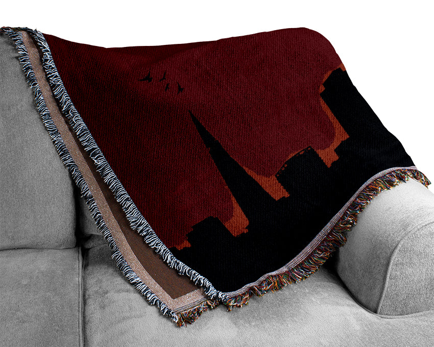 Orange City Sky Woven Blanket