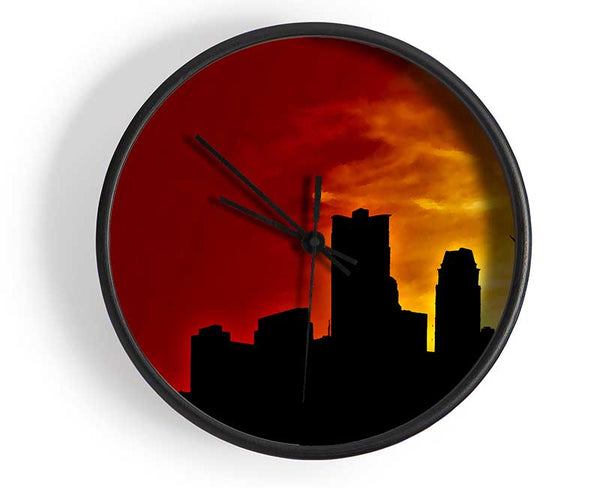 Orange City Sky Clock - Wallart-Direct UK