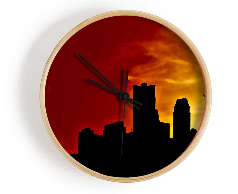 Orange City Sky Clock - Wallart-Direct UK