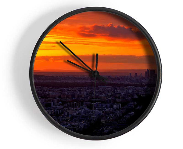 Paris At Dawn Clock - Wallart-Direct UK