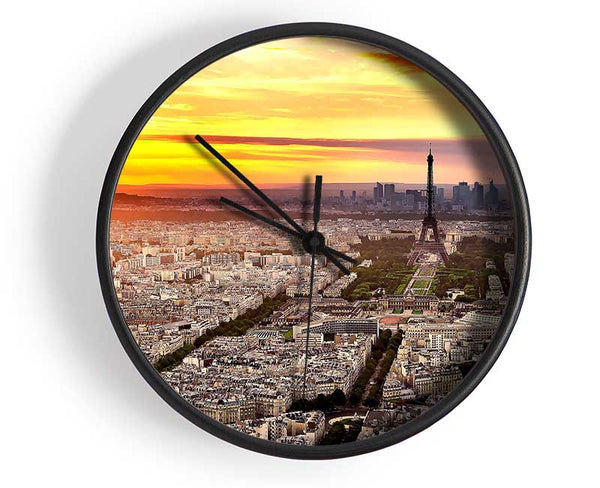 Paris City Clock - Wallart-Direct UK