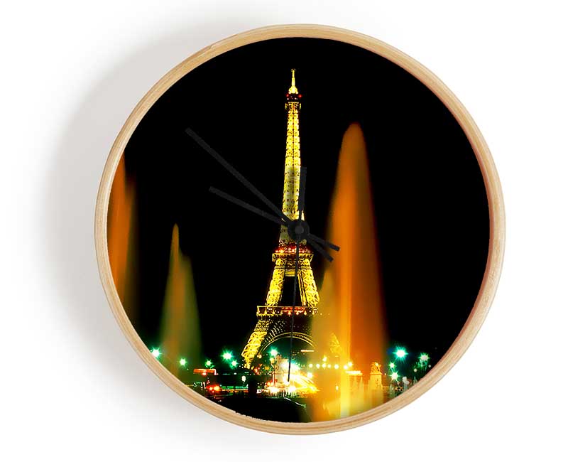 Paris Eiffel Tower Falls Clock - Wallart-Direct UK