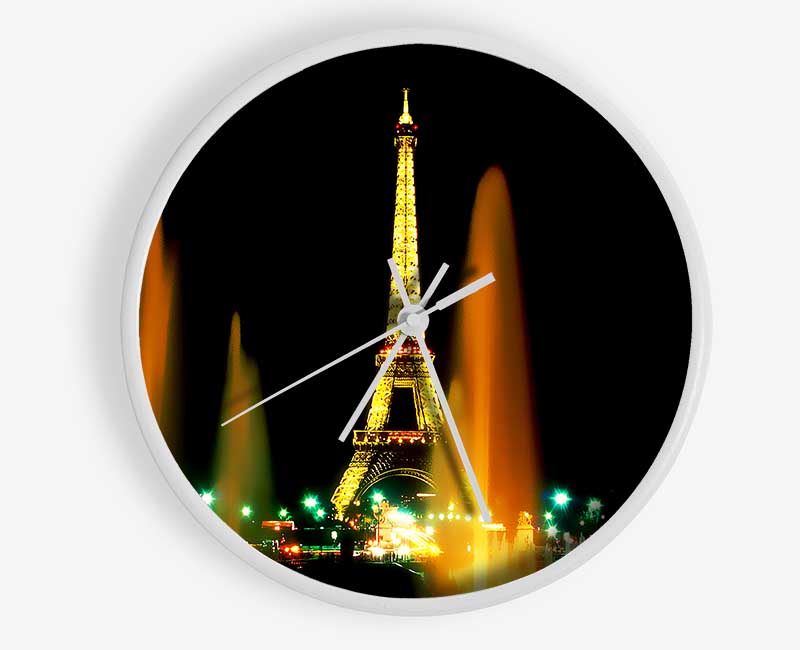 Paris Eiffel Tower Falls Clock - Wallart-Direct UK