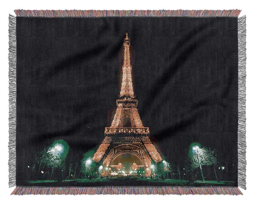 Paris Eiffel Tower Parade Woven Blanket