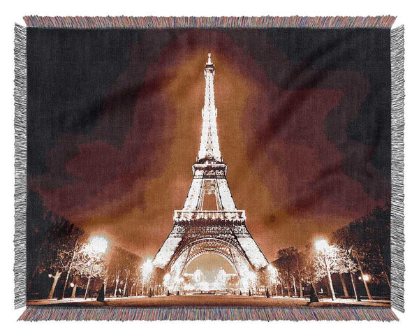 Paris Eiffel Tower Retro Woven Blanket