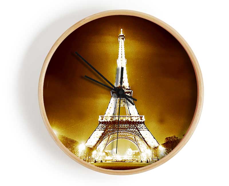 Paris Eiffel Tower Retro Clock - Wallart-Direct UK