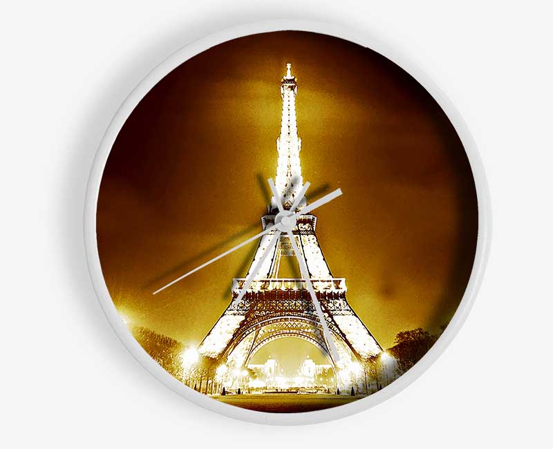 Paris Eiffel Tower Retro Clock - Wallart-Direct UK