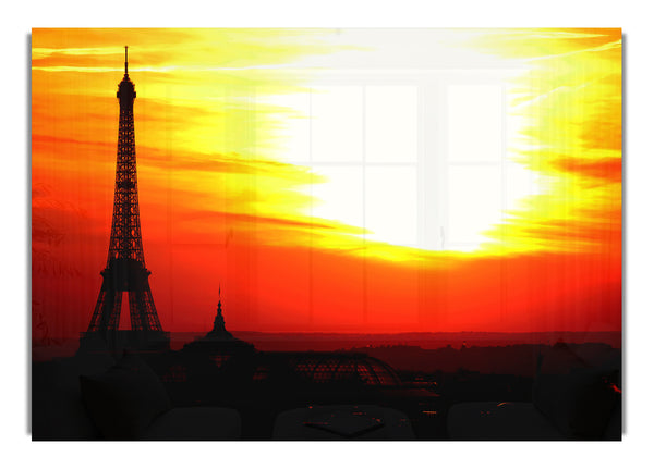 Paris Eiffelturm Sonne Flamme