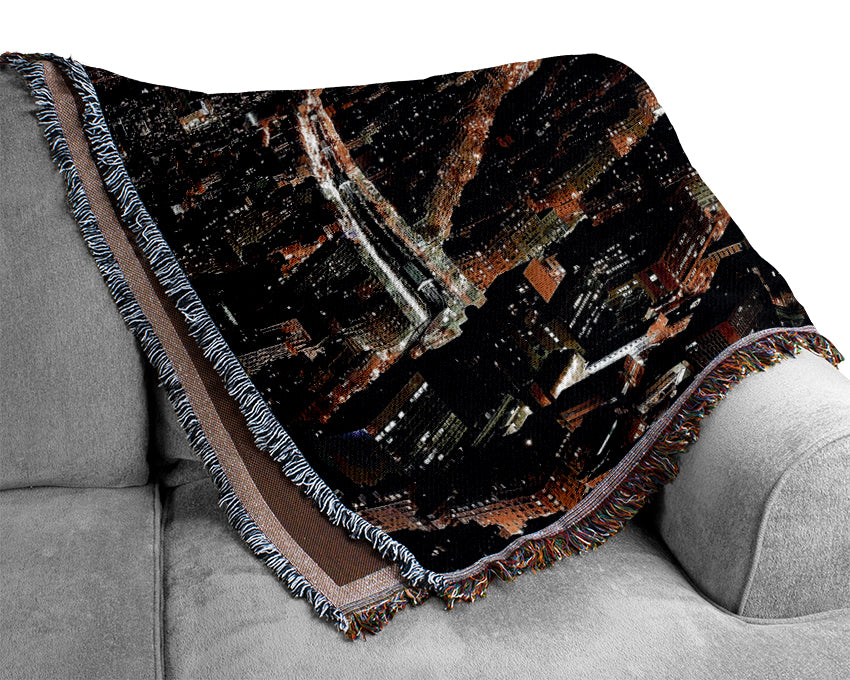 Paris Panoramic View Woven Blanket