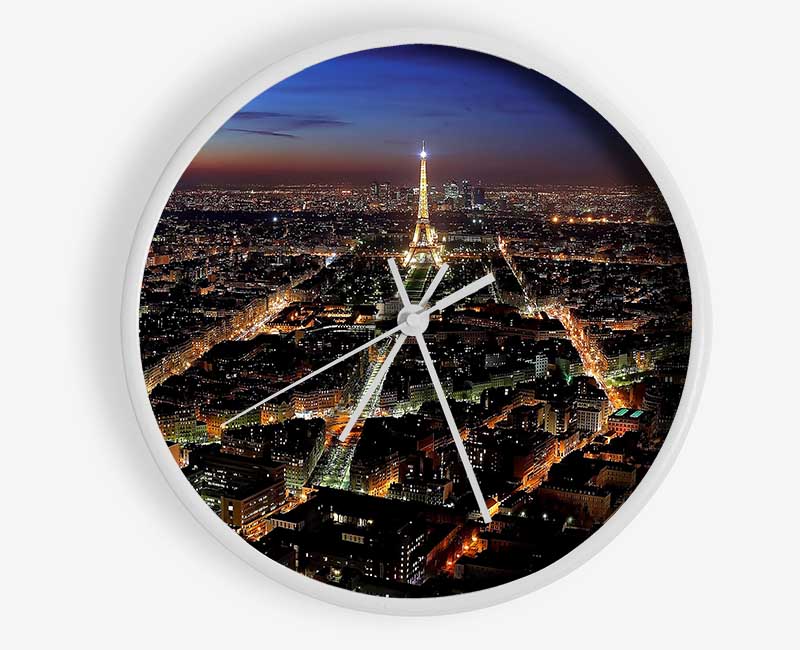 Paris Panoramic View Clock - Wallart-Direct UK