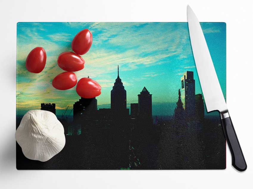 Philadelphia Usa Glass Chopping Board