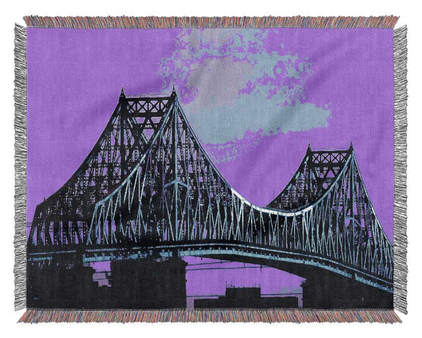 Purple Bridge Woven Blanket