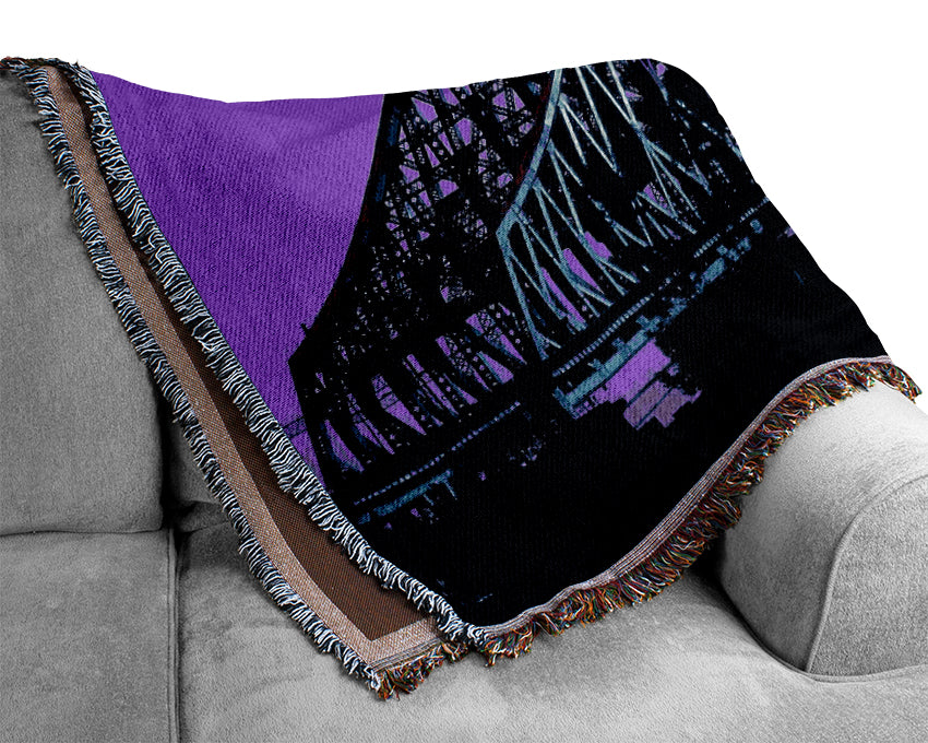 Purple Bridge Woven Blanket