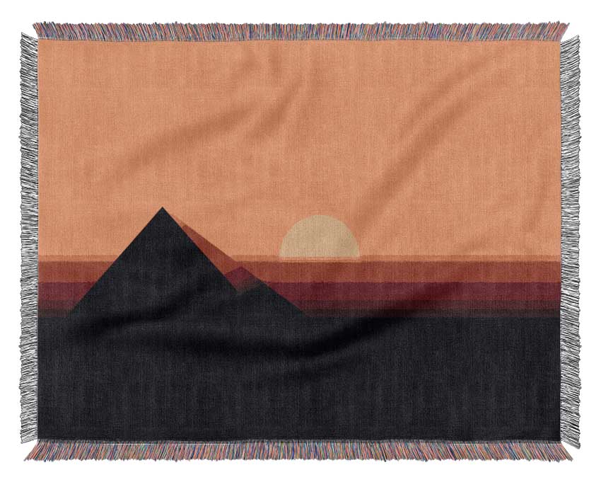 Pyramid Sunset Woven Blanket