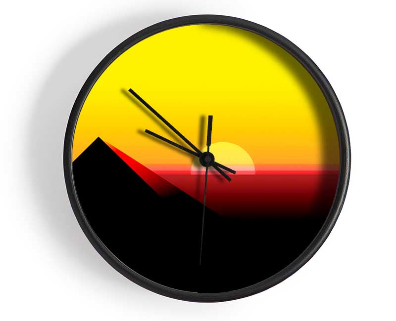 Pyramid Sunset Clock - Wallart-Direct UK