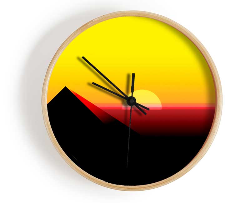 Pyramid Sunset Clock - Wallart-Direct UK