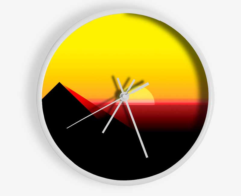 Pyramid Sunset Clock - Wallart-Direct UK