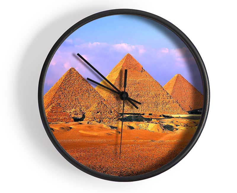 Pyramids Of Giza Egypt Clock - Wallart-Direct UK