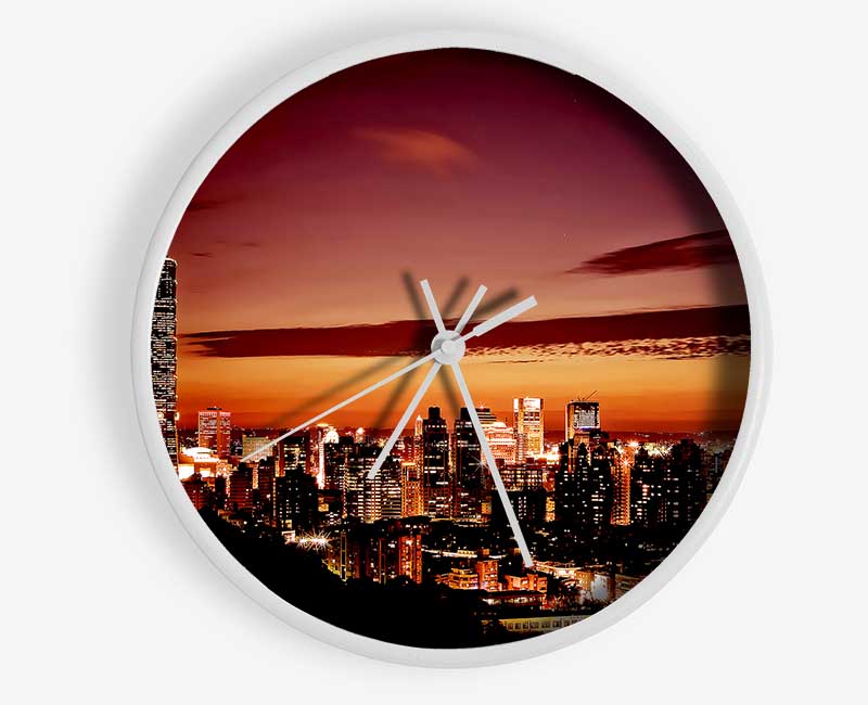 Radio Tower Beacon City Clock - Wallart-Direct UK