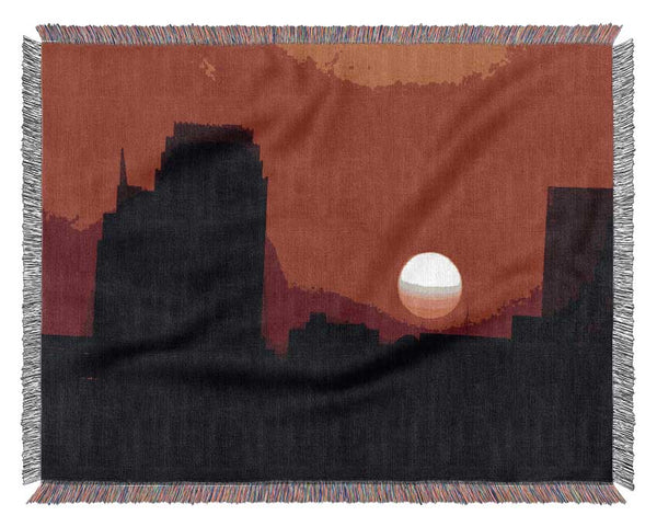 Red City Sundown Woven Blanket