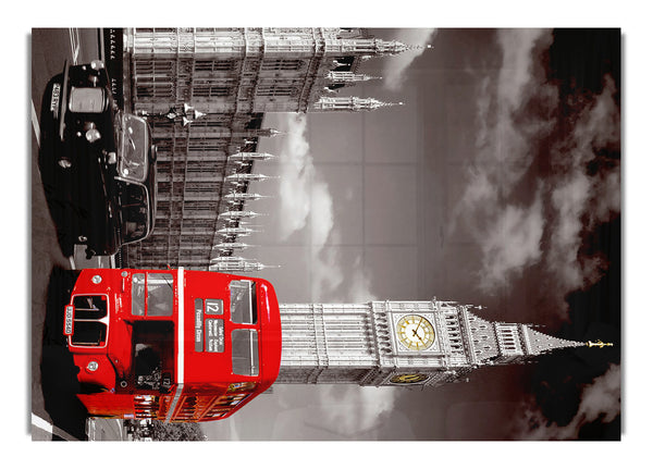 Roter Londoner Bus mit Big Ben