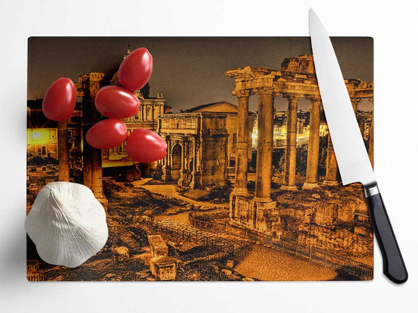 Roman Forum Glass Chopping Board