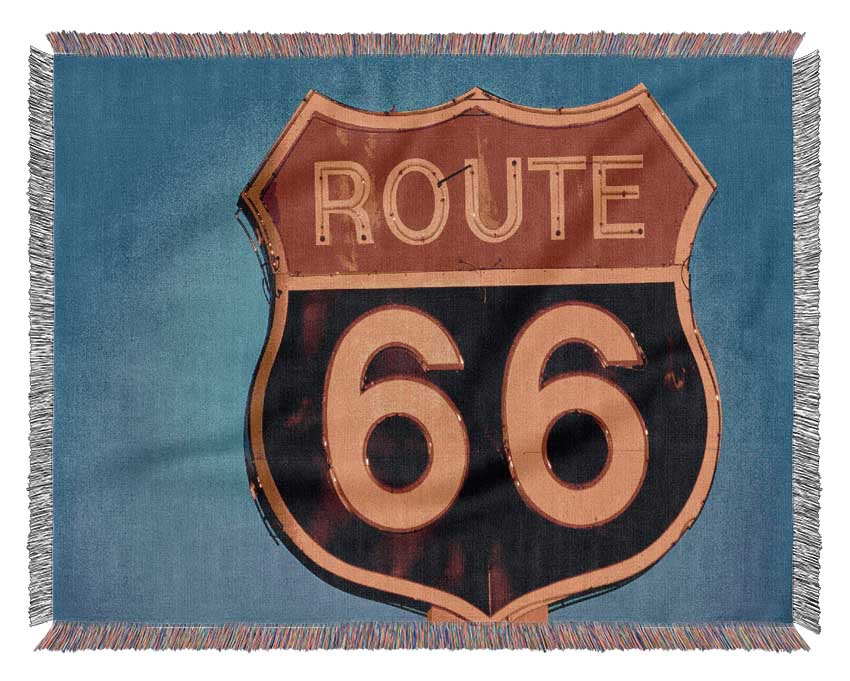 Route 66 Woven Blanket