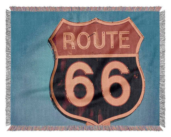 Route 66 Woven Blanket