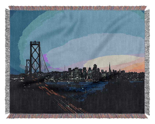 Rush Hour From The City Woven Blanket