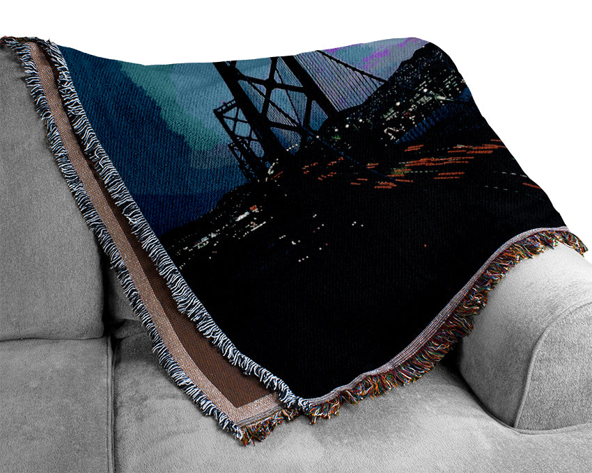 Rush Hour From The City Woven Blanket