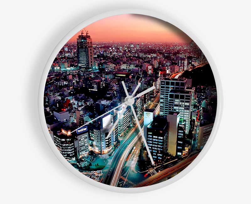 Rush Hour Through The City Clock - Wallart-Direct UK