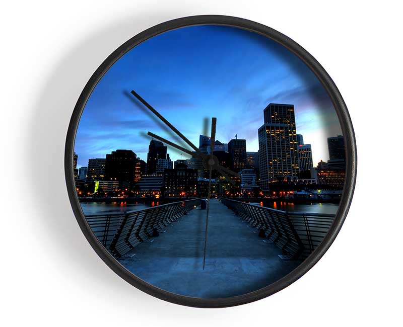 San Francisco At Dusk Clock - Wallart-Direct UK