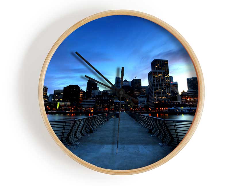 San Francisco At Dusk Clock - Wallart-Direct UK