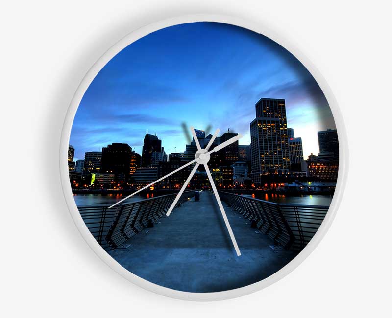 San Francisco At Dusk Clock - Wallart-Direct UK