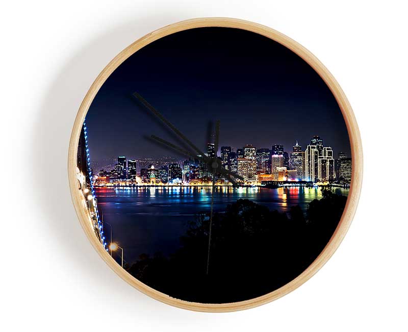 San Francisco At Night Clock - Wallart-Direct UK