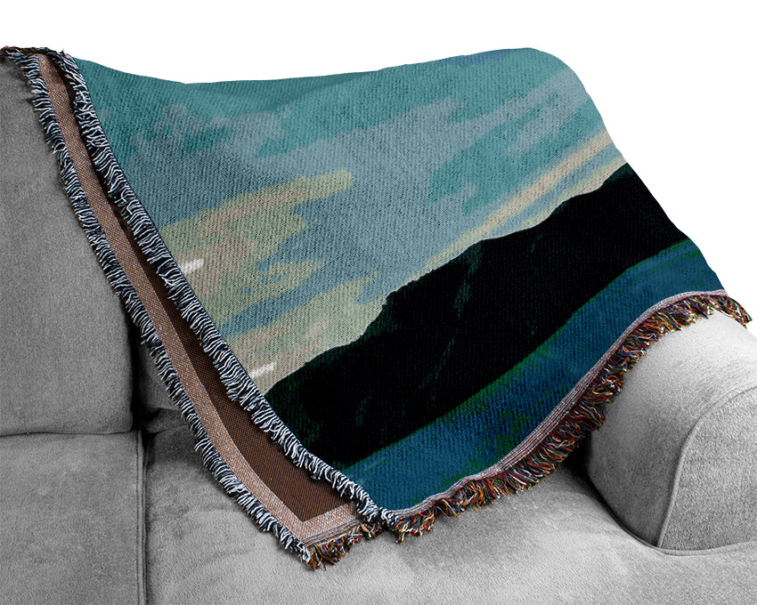 San Francisco Golden Gate Bridge Blue View Woven Blanket