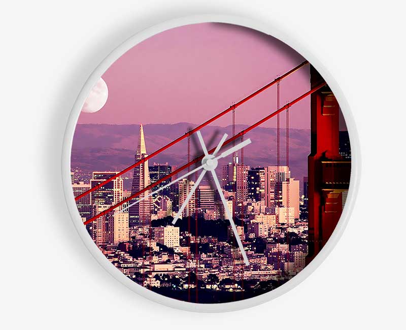 San Francisco Moonlit View Clock - Wallart-Direct UK