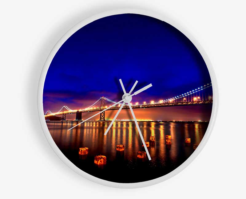 San Francisco Nights Clock - Wallart-Direct UK