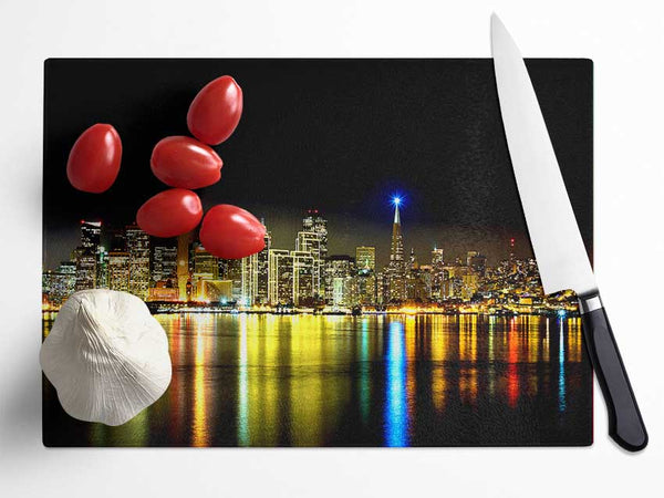 San Francisco Skyline Glass Chopping Board