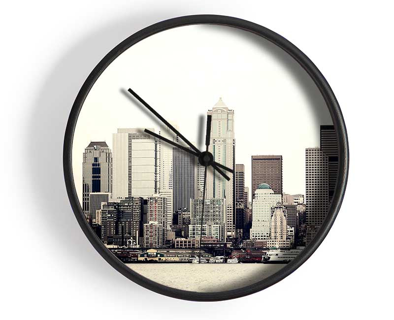 Seattle As Seen From Elliot Bay Clock - Wallart-Direct UK