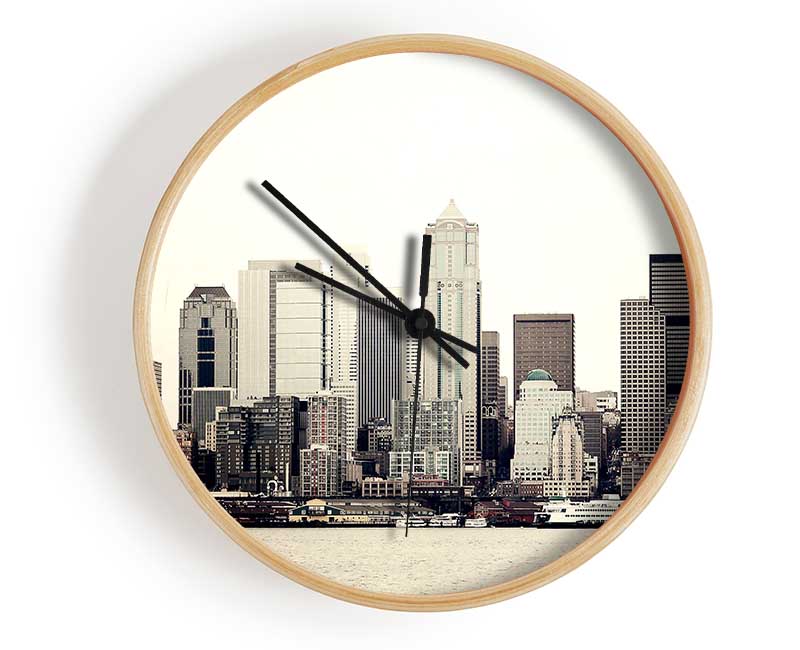 Seattle As Seen From Elliot Bay Clock - Wallart-Direct UK