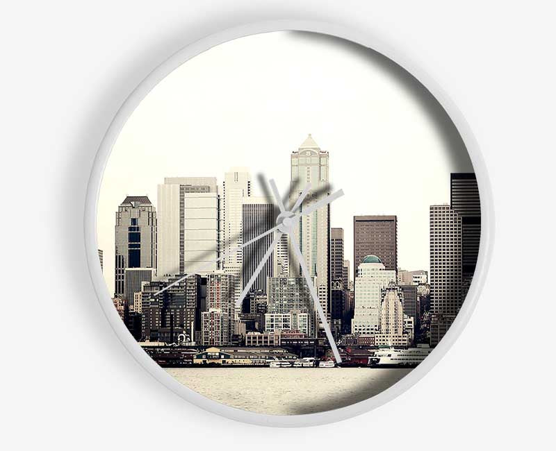 Seattle As Seen From Elliot Bay Clock - Wallart-Direct UK