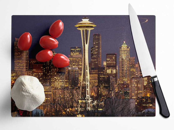 Seattle Washington Glass Chopping Board